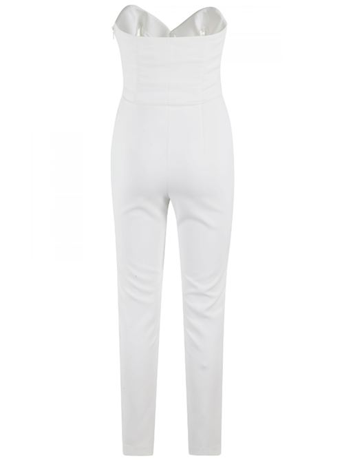 JUMPSUIT WITH MACRO BOW ELISABETTA FRANCHI | TU03951E2360 avorio